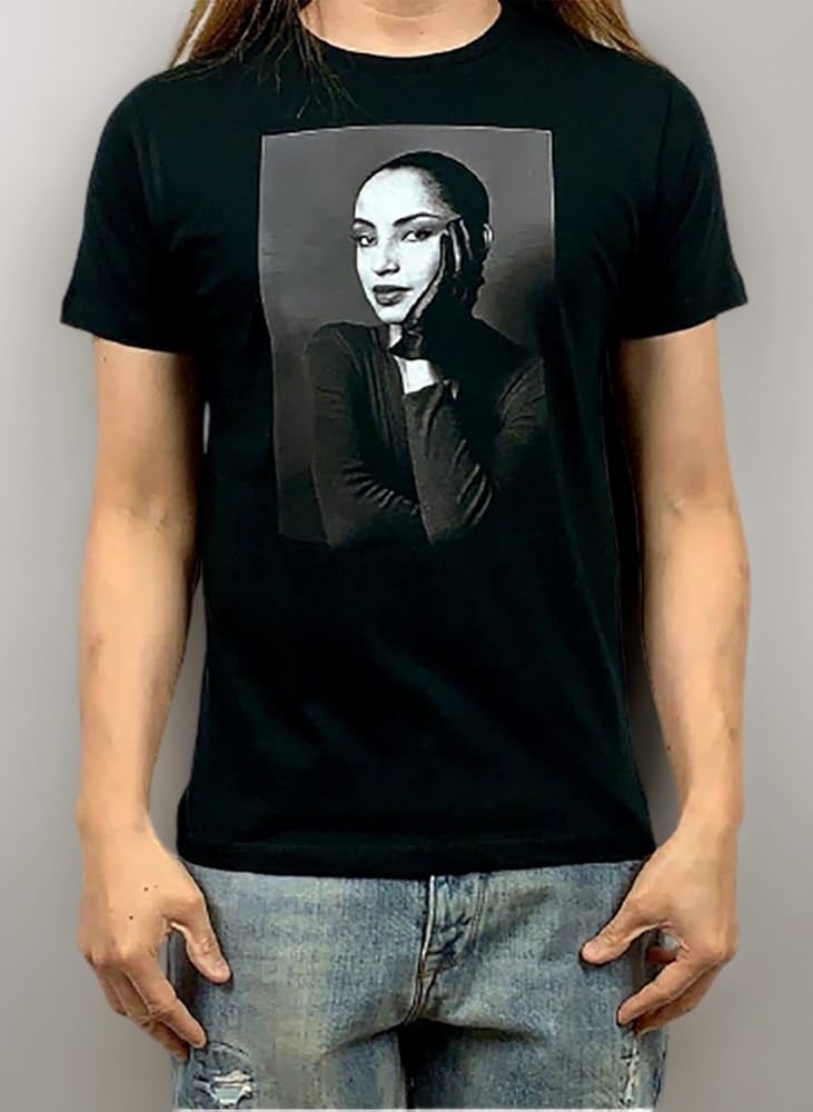 Sade プリント 黒 Tシャツ　Lサイズ Amazon | シャーデー Sade アデュ フォト プリント 黒 Tシャツ
